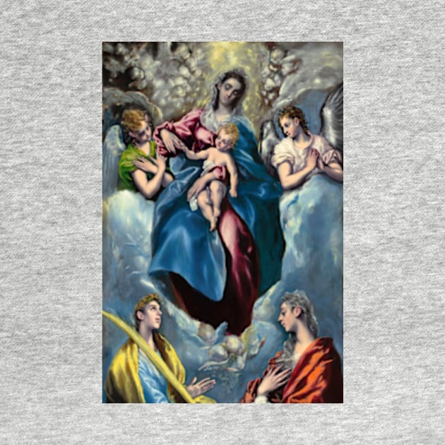 El Greco, Madonna and Child with Saint Martina and Saint Agnes, 1599, Art Print by ZiggyPrint